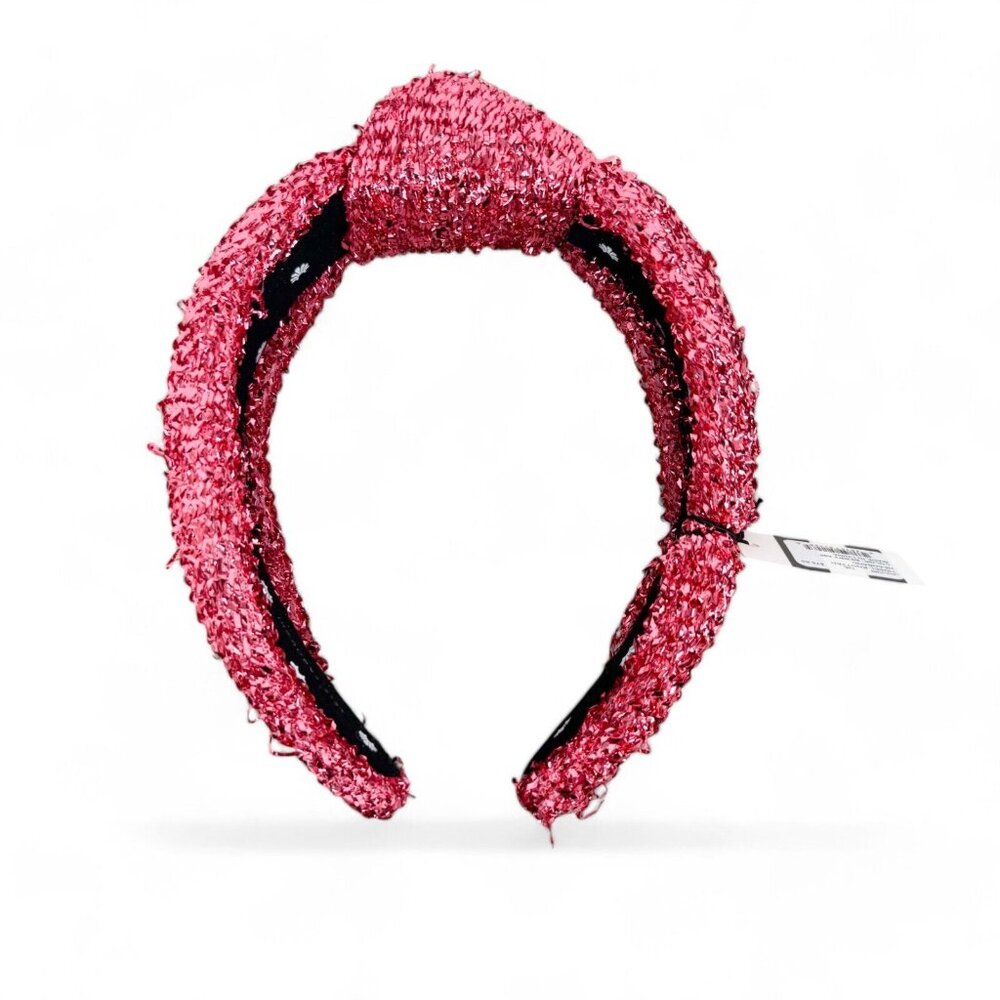 Lele Sadoughi Women's Tinsel Knotted Headband Berry Red
